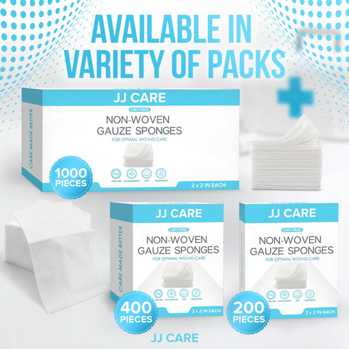 Non-Woven Gauze Pads 200 Count, 2x2, 4-Ply