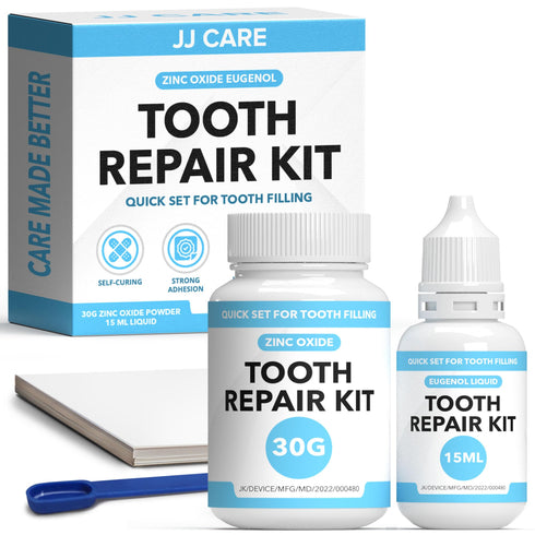 JJ CARE Tooth Repair Kit, Dental Care Kit Repair for Broken Teeth, Temporary Tooth Filling for Broken Chipped Teeth, Missing Teeth, Crown Fillings & Bridges