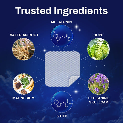 JJ CARE Sleep Patches 30 PCS, Sleep Aids for Adults Extra Strength, Natural and Toxin-Free Sleep Patch, Melatonin Patch for Daily Use, Melatonin Natural Patch for Sleep Support