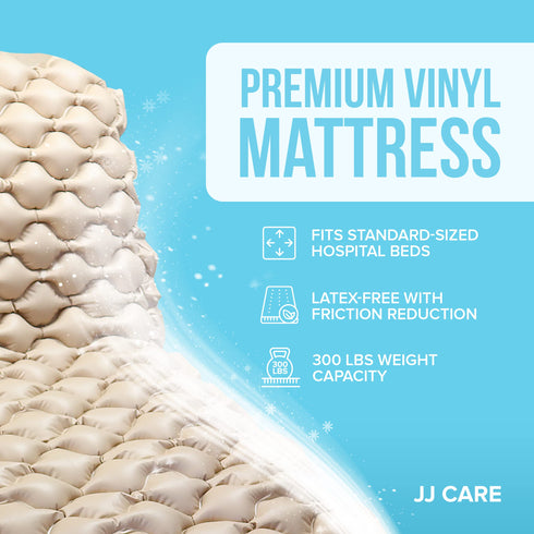 JJ CARE Alternating Pressure Mattress - 79"x35" Comfortable Hospital Bed Mattress Topper with Electric Pump - Pressure Relief Mattress Topper for Bedridden People's Bed Sores