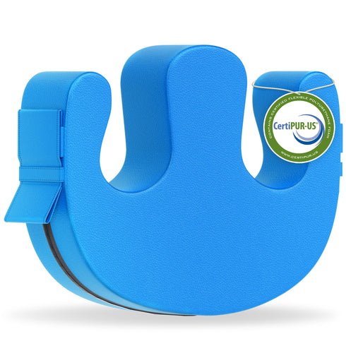 JJ CARE Patient Turning Device - 1 Pc U Shape Turning Pillow, Waterproof PU Leather Case, Anti-Decubitus Turnover Pillow with Handles and Strap, Bedridden Patient Supplies