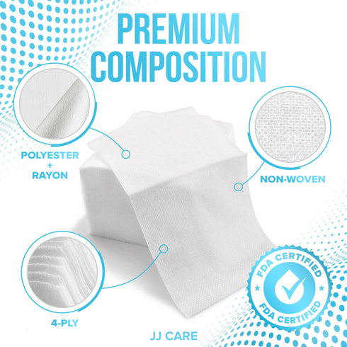 Non-Woven Gauze Pads 400 Count, 2x2, 4-Ply