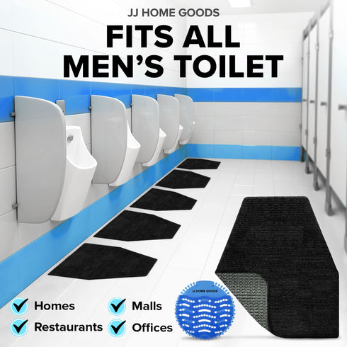 10 Pack Urinal Mats for Men + 10 Blue Urinal Screen Deodorizer, Non-Slip Urinal Floor Mats for Commercial Use, Highly Absorbent, Scented and Disposable Urinal Mats