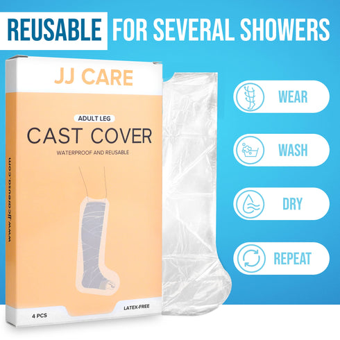 Leg Cast Cover Pack of 4, Waterproof