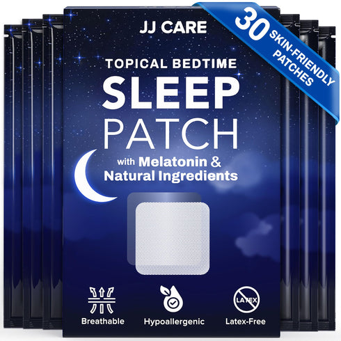 JJ CARE Sleep Patches 30 PCS, Sleep Aids for Adults Extra Strength, Natural and Toxin-Free Sleep Patch, Melatonin Patch for Daily Use, Melatonin Natural Patch for Sleep Support