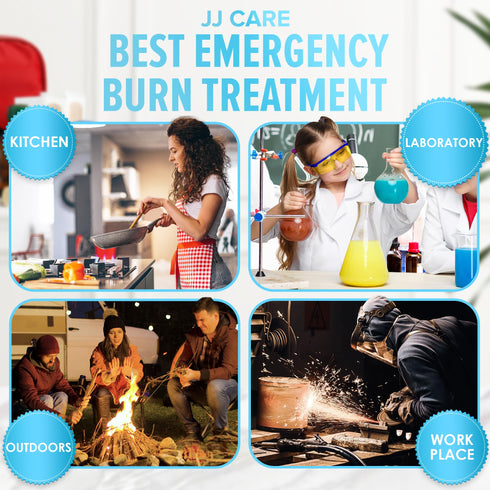 JJ CARE Burn Gel (Pack of 160), Soothing Burn Gel Packets for Minor Burns, First Aid Burn Gel Individual Packets with Lidocaine and Aloe Vera (0.9 Grams per Packet)