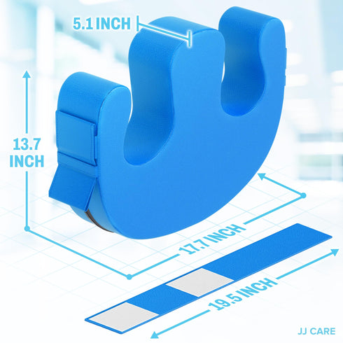 JJ CARE Patient Turning Device - 1 Pc U Shape Turning Pillow, Waterproof PU Leather Case, Anti-Decubitus Turnover Pillow with Handles and Strap, Bedridden Patient Supplies