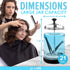 JJ CARE Disinfectant Jar (21 oz) - Barber Jar Glass, Sanitizer Disinfectant Glass Jar, Barber Disinfectant Jar, Implement Disinfectant Container w/Stainless Steel Removable Strainer & Cap - Black Lid