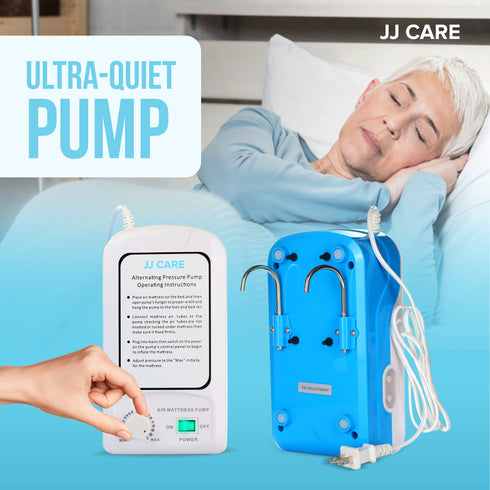 JJ CARE Alternating Pressure Mattress - 79"x35" Comfortable Hospital Bed Mattress Topper with Electric Pump - Pressure Relief Mattress Topper for Bedridden People's Bed Sores