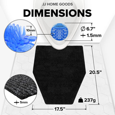 10 Pack Urinal Mats for Men + 10 Blue Urinal Screen Deodorizer, Non-Slip Urinal Floor Mats for Commercial Use, Highly Absorbent, Scented and Disposable Urinal Mats