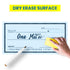 Giant Check 48"x24", Dry Erase, Blue
