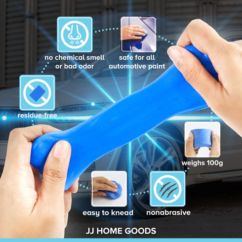 JJ CARE Clay Bar Kit - includes 3 Car Clay Bars for Auto Detailing (3x100g) + 16.9 fl. oz Clay Bar Lubricant + 2 Microfiber Cloths for Scratch-Free Finishing, Essential Clay Bar Kit for Car Detailing