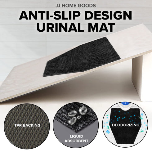 10 Pack Urinal Mats for Men + 10 Blue Urinal Screen Deodorizer, Non-Slip Urinal Floor Mats for Commercial Use, Highly Absorbent, Scented and Disposable Urinal Mats