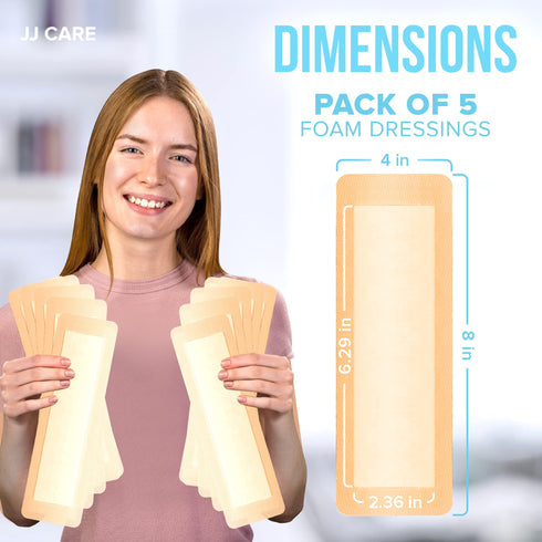 Silicone Foam Dressing 4x8 Pack of 10