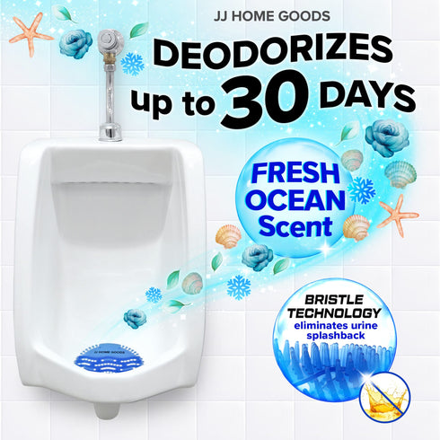 10 Pack Urinal Mats for Men + 10 Blue Urinal Screen Deodorizer, Non-Slip Urinal Floor Mats for Commercial Use, Highly Absorbent, Scented and Disposable Urinal Mats