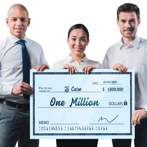 Giant Check 48"x24", Dry Erase, Blue