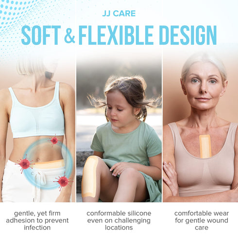 Silicone Foam Dressing 4x8 Pack of 10