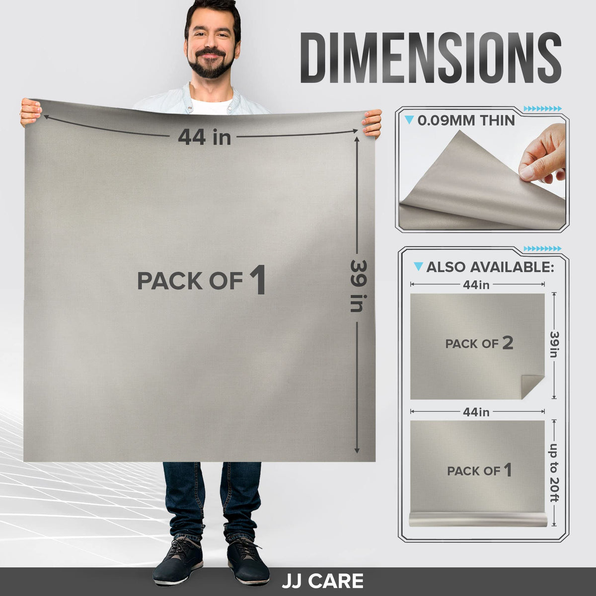 faraday tarp JJ CARE Faraday Fabric (44" x 39" Faraday Cloth + 24" x 1" Long Farada – JJ  CARE USA