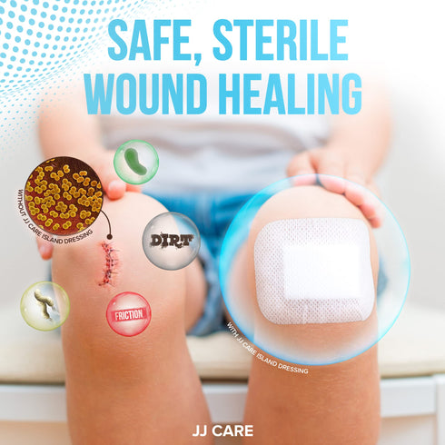 Adhesive Island Dressing 4 x 4 and 4 x 5 inch (Pack of 25, 50)