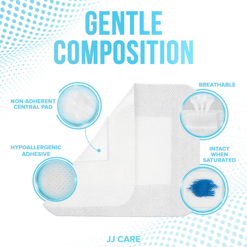 Adhesive Island Dressing 4 x 4 and 4 x 5 inch (Pack of 25, 50)