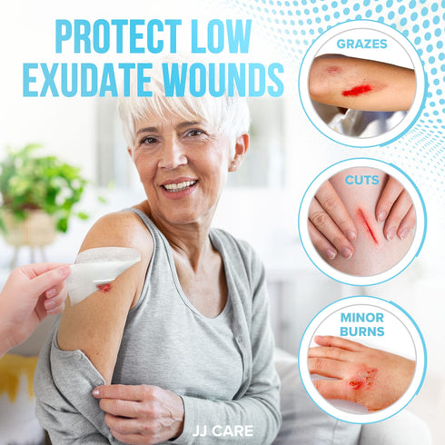 Adhesive Island Dressing 4 x 4 and 4 x 5 inch (Pack of 25, 50)