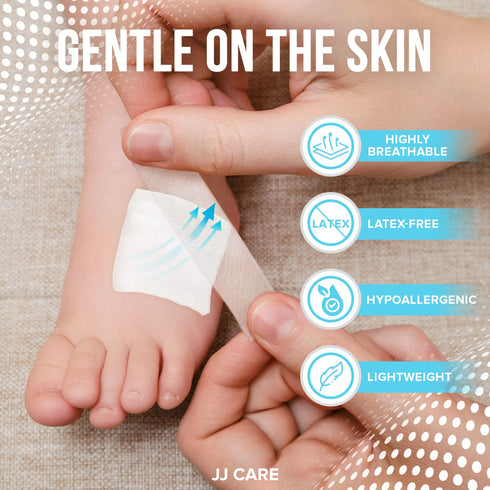 JJ CARE Micropore Tape 1” x 10 Yards - Breathable Paper Tape Medical Use, Latex-Free Paper Surgical Tape, Individually Boxed Paper Bandage Tape Rolls