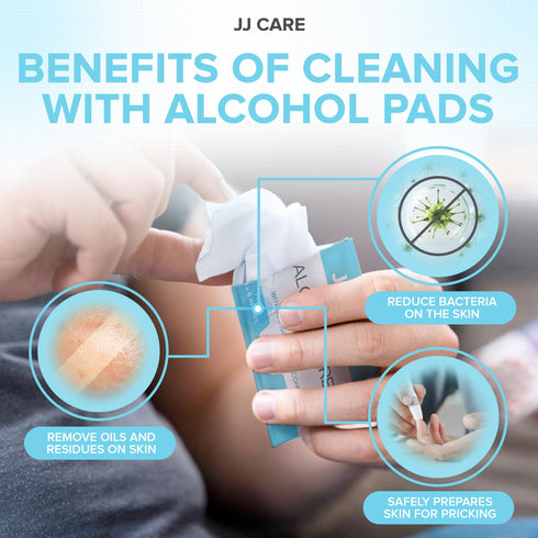 Large Alcohol Prep Pads Pack of 60, 4"x6"