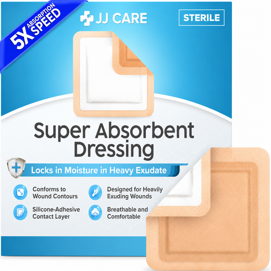 Super Absorbent Dressing - Silicone Adherent