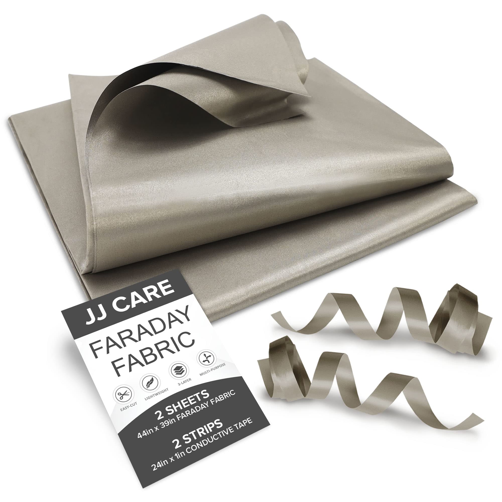 faraday tarp JJ CARE Faraday Fabric (44" x 39" Faraday Cloth + 24" x 1" Long Farada – JJ CARE USA